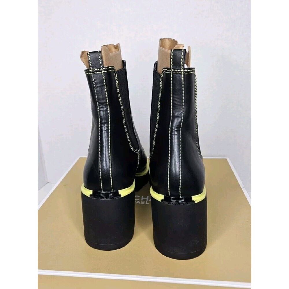 Michael Kors Keisha Bootie Limelght MLT Sz 9.5 NIB Leather/ Contrast Stitching - Picture 3 of 10